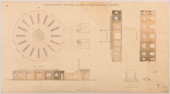 Locomotive engine house at Birmingham Curzon Street station