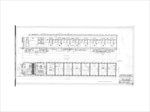 General arrangement of 3rd (third) class motor coach, Southern Railway