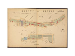 Plans of tunnel approaching London Marylebone station, showing land ownership and leases above the railway
