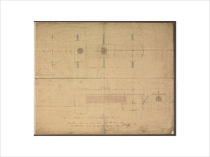 Robert Stephenson and Co drawing of boiler for (John Bull) locomotive for the Camden and Amboy Railroad, New Jersey,