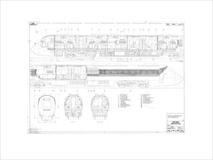 General arrangement of APT-E power car, British Railways research department, advanced projects division Derby drawing