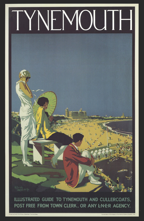Poster, London & North Eastern Railway, Tynemouth, by Alfred Lambart, 1926.