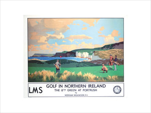 'Golf in Northern Ireland', LMS poster, c 1925.