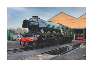 LNER 4-6-2 No. 60103 'Flying Scotsman' locomotive heading into overhaul.