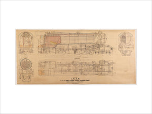 Sectional general arrangement drawing of LNER Class A3 4-6-2, Q-96 (Flying Scotsman).