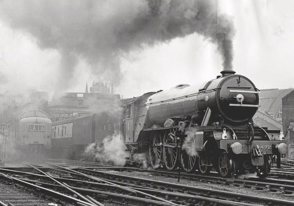 Flying Scotsman leaves Kings Cross, May 1968