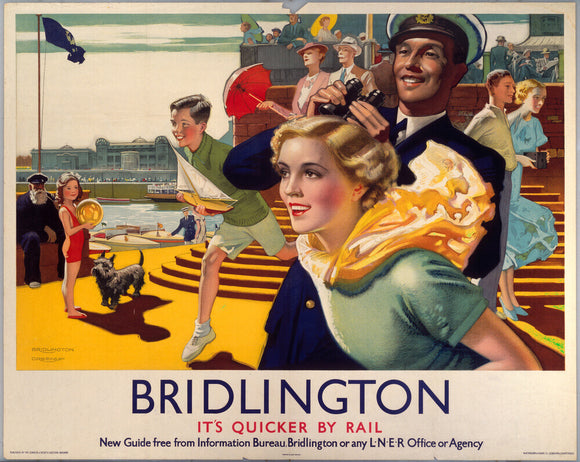 'Bridlington: It's Quicker By Rail', LNER poster, 1923-1947.