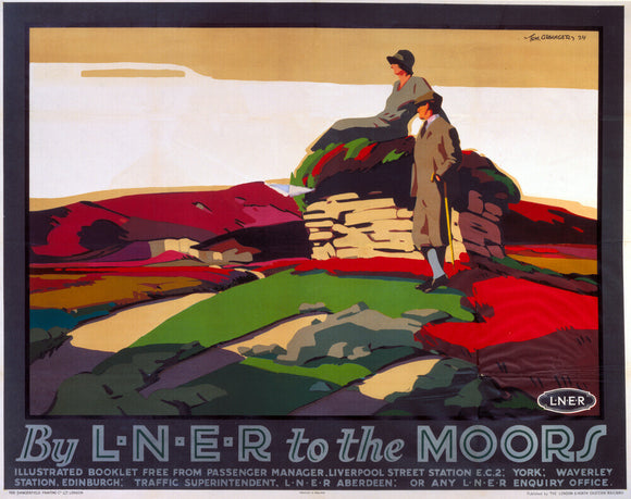 ﾑBy LNER to the Moorsﾒ, LNER poster, 1924.
