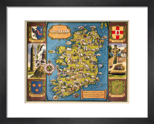 Map of Ireland, BR poster, c 1950s.