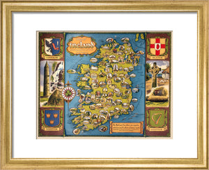 Map of Ireland, BR poster, c 1950s.