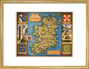 Map of Ireland, BR poster, c 1950s.