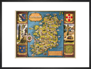 Map of Ireland, BR poster, c 1950s.