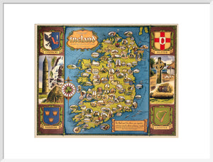 Map of Ireland, BR poster, c 1950s.