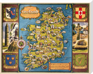 Map of Ireland, BR poster, c 1950s.