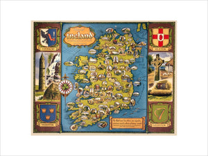 Map of Ireland, BR poster, c 1950s.