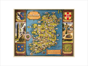 Map of Ireland, BR poster, c 1950s.