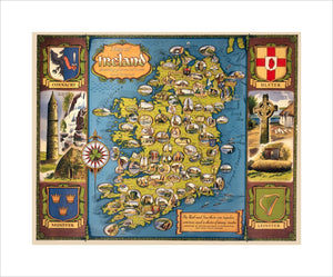 Map of Ireland, BR poster, c 1950s.