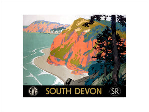 'South Devon', GWR/SR poster, 1945.