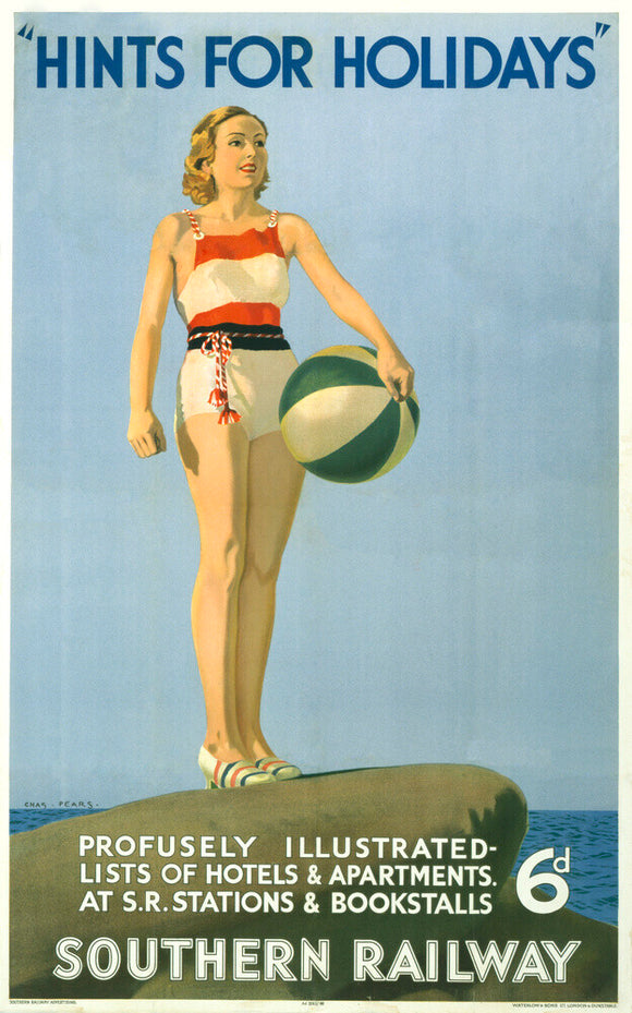Poster, Southern Railway ' Hints for holidays' by Charles Pears