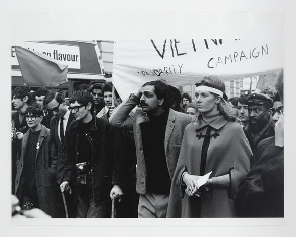 Vanessa Redgrave and Tariq Ali during an anti-Vietnam War demonstration in London, 27 October 1968