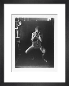 Photograph entitled 'Self Portrait with Mill Stone'