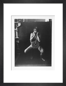 Photograph entitled 'Self Portrait with Mill Stone'
