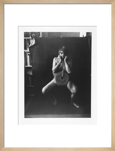 Photograph entitled 'Self Portrait with Mill Stone'