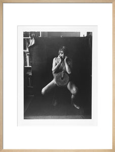 Photograph entitled 'Self Portrait with Mill Stone'