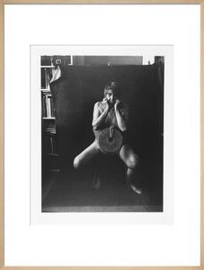 Photograph entitled 'Self Portrait with Mill Stone'