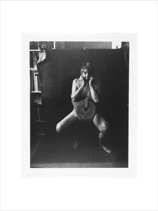 Photograph entitled 'Self Portrait with Mill Stone'
