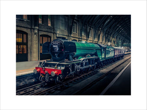 The iconic Flying Scotsman locomotive at the 170th Anniversary of the opening of Kings Cross Station in London, 14th October 2021