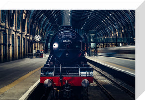 The iconic Flying Scotsman locomotive at the 170th Anniversary of the opening of Kings Cross Station in London, 14th October 2021