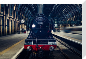 The iconic Flying Scotsman locomotive at the 170th Anniversary of the opening of Kings Cross Station in London, 14th October 2021