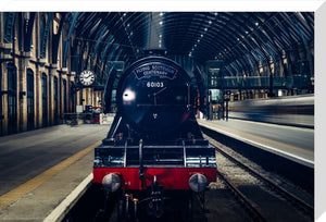 The iconic Flying Scotsman locomotive at the 170th Anniversary of the opening of Kings Cross Station in London, 14th October 2021