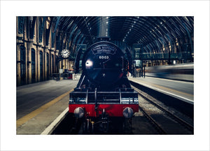 The iconic Flying Scotsman locomotive at the 170th Anniversary of the opening of Kings Cross Station in London, 14th October 2021