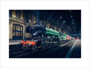 The iconic Flying Scotsman locomotive at the 170th Anniversary of the opening of Kings Cross Station in London, 14th October 2021