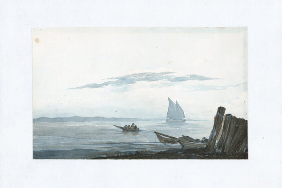 Light cumulus and stratus above a sea inlet, 1803-1811.
