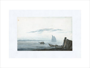 Light cumulus and stratus above a sea inlet, 1803-1811.