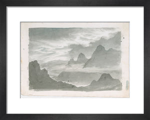 Layers of stratus, wreathing mountain slopes, c 1803-1811.