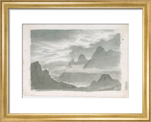 Layers of stratus, wreathing mountain slopes, c 1803-1811.