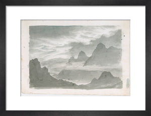 Layers of stratus, wreathing mountain slopes, c 1803-1811.