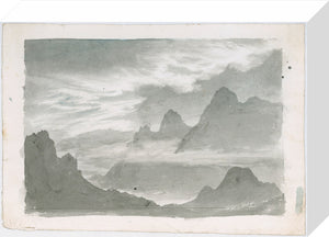 Layers of stratus, wreathing mountain slopes, c 1803-1811.