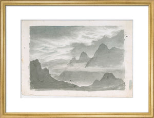 Layers of stratus, wreathing mountain slopes, c 1803-1811.