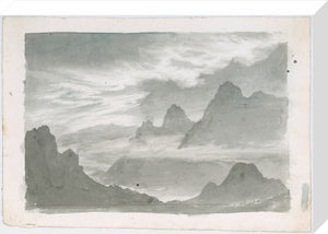 Layers of stratus, wreathing mountain slopes, c 1803-1811.