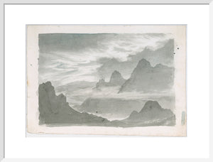 Layers of stratus, wreathing mountain slopes, c 1803-1811.