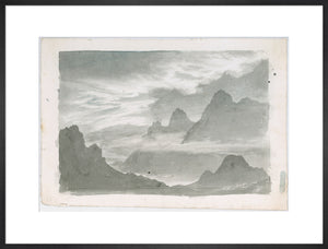 Layers of stratus, wreathing mountain slopes, c 1803-1811.