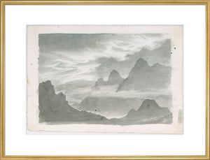 Layers of stratus, wreathing mountain slopes, c 1803-1811.
