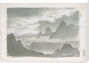 Layers of stratus, wreathing mountain slopes, c 1803-1811.
