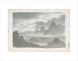 Layers of stratus, wreathing mountain slopes, c 1803-1811.