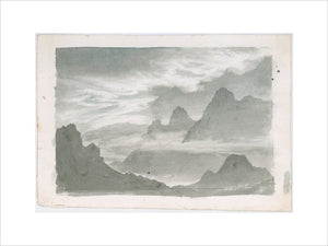 Layers of stratus, wreathing mountain slopes, c 1803-1811.